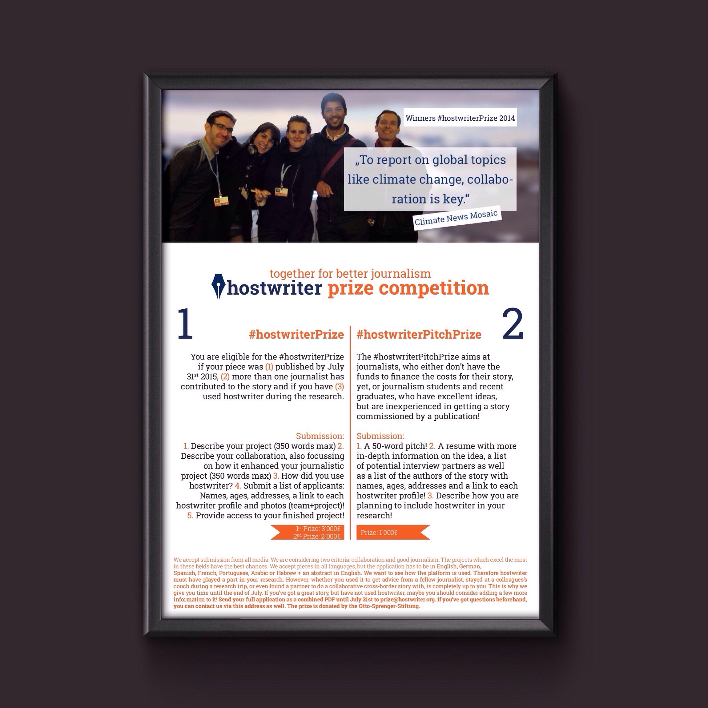 Hostwriter Plakat