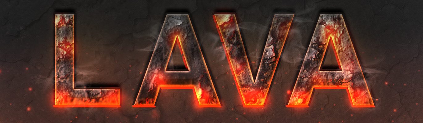 Lava Schriftzug