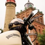 Harley vor Leuchttürmen Kap Arkona